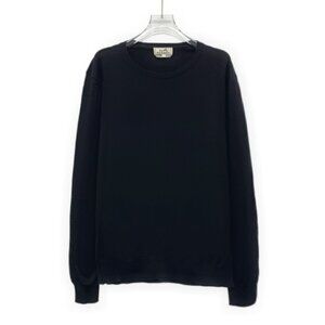 DM0044 Hermes Black Wool Crewneck Sweater
